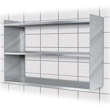 Wandregal aus Edelstahl, BxTxH