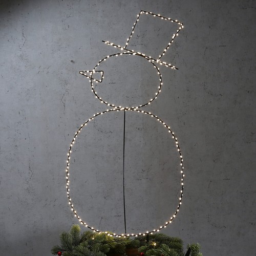 Led gartenstecker schneemann - led,