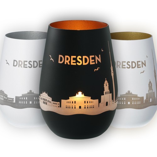 Windlicht skyline dresden - windlicht,