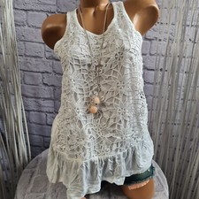 Top Kurzarm creme weiß  AJC