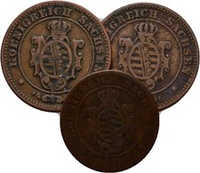 Sachsen Dresden 1, 2 Pfennige