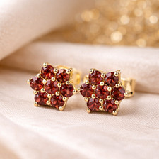 333 Gold Ohrstecker Granat