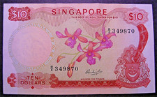 8073 Singapur P. 3c ★★★ 10 Dollars 1972 ★★★