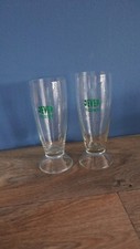 2x antike Jever Bier Glas Bierglas Biergläser, Schweden Tulpen 0,2l, 70er Jahre