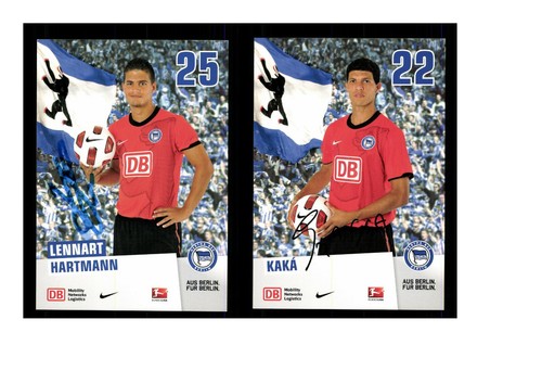 Autogrammkartensatz hertha bsc - hertha,