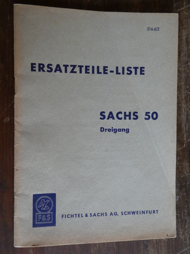 Ersatzteileliste 1958 sachs - 1958,