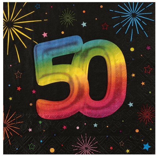 Servietten geburtstag 50 - 12,