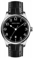 MARC & SONS Herrenuhr, Marine-Stil, Saphirglas, Glasboden, Miyota 9015 Automatik