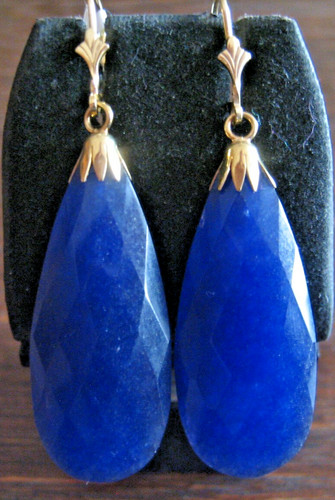 Blauquarz ohrhänger 925 - blauquarz,