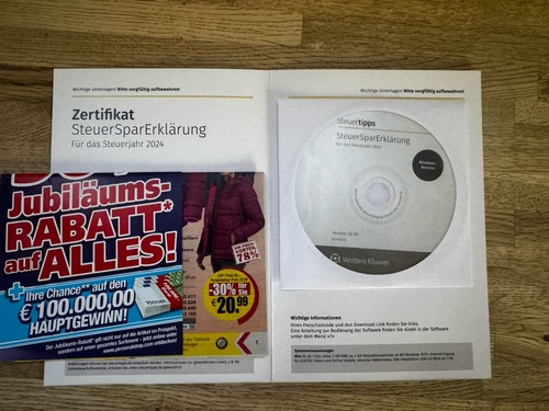 Steuersparerklärung für das