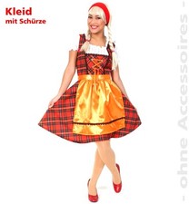 Dirndl Franzi orange rot