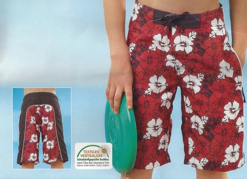 Jungen badehose badeshort rot - badehose,