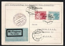1. Österr. Segel-Flugpost, Wien - Semmering, Jan 1933; Postsegelflug (1)
