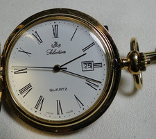 Gold/Weiße Meister Anker Selection Quarz Analog Taschenuhr Swiss Made