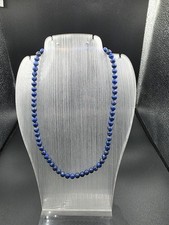 Lapislazuli Kugelkette 6mm,42cm,Goldfarbener Verschluß. 