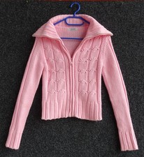 Strickjacke grobgestrickte dicke Jacke von PIMKIE baby-rosa Gr. XS 34 NEUWERTIG