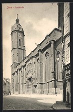Ansichtskarte Jena, Partie an der Stadtkirche 1911 