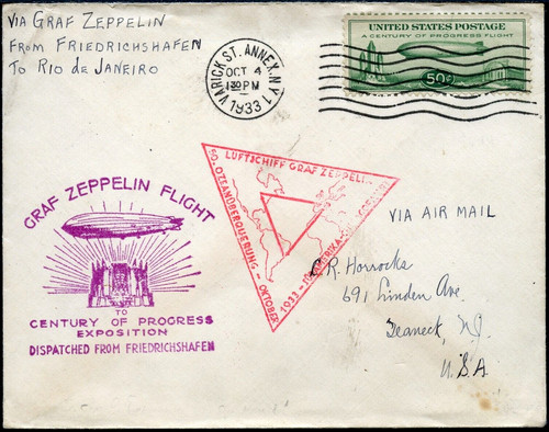 Zeppelin 1933 usa chicagofahrt - 1933,