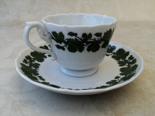 Meissen weinlaub kaffeetasse - weinlaub,
