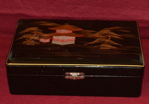 China schwarze lackdose mit - lackdose,
