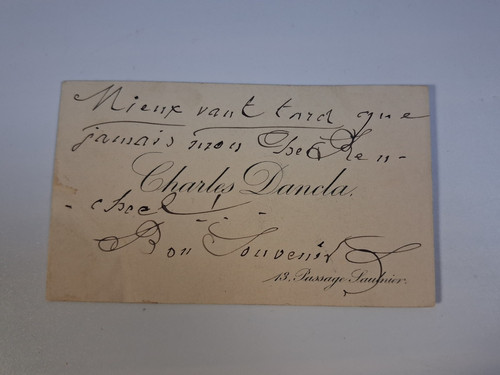 Antike visitenkarte charles - antike,