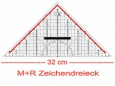 Zeichendreieck 32cm - m+r,