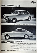 Glas 1300 GT und Glas 1500, originale Werbung aus 1963