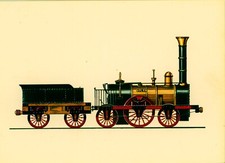 894E-Ansichtskarte Dampflokomotive Adler Stephenson Nürnberg-Fürth England