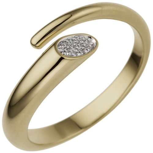 Diamantring offen 585 - , gold