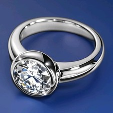2ct moissanit solitär ring - solitär,
