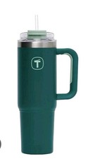 Tupperware Tumbler Trinkbecher Thermobecher Big T Grün 1,1l mit Strohhalm NEU