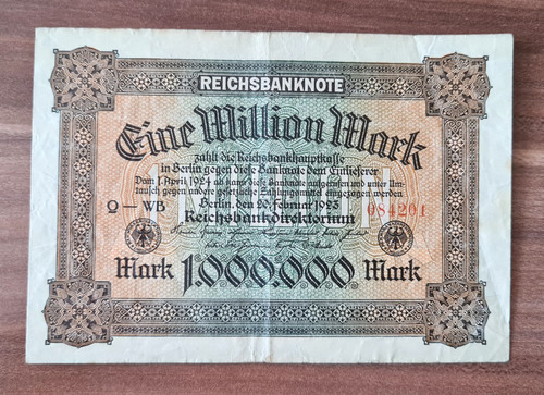 Reichsbanknoten eine - ,
