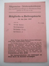 Mitglieds- u Beitragskarte