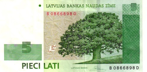 Latvia lettland p53c 5 - /,