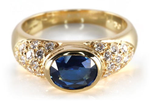 Ring saphir 26 - ring, brillanten