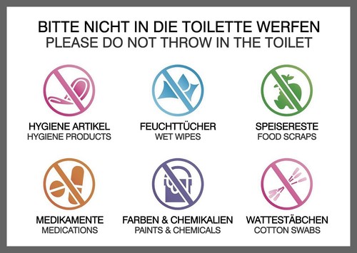 Aufkleber toilette klo - wc,