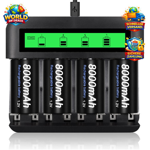 Stück zellen 8000mah - d-zellen,