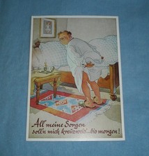 Alte AK Scherzkarte, Gaudikarte, Humor, Schlafenszeit Lengauer Karte  /TOP!