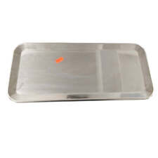 Servierplatte rechteckig Auftrageplatte Edelstahl Serviertablett