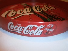 Vintage Trink Coca Cola Serviertablett Kellnertablett Tablett 28,5cm x3,5 cm alt