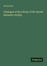 Anonymous | Catalogue of the