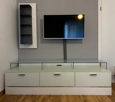 TV-Bank TV-Schrank CUBE Lowboard Wandregal mit Beleuchtung