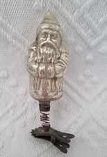 ⭐ Antik 1 Weihnachtsmann auf Clip ⭐ Weihnachtsschmuck Sammlerstück 1890 ⭐Lauscha