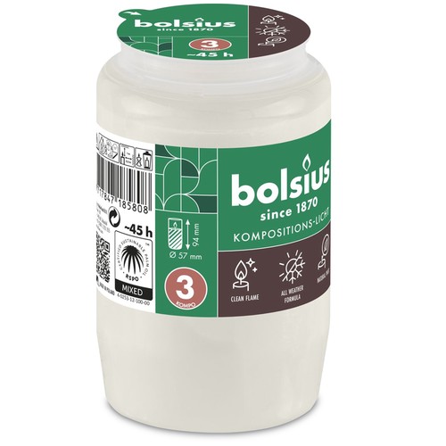 Bolsius grabkerzen weiß - bolsius, 3