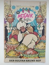 MOSAIK Nr 214 Der Sultan räumt auf 1974 Hannes Hegen DDR Comic Digedags Orient