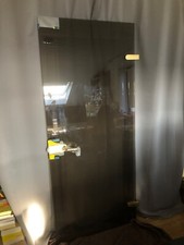 Zimmertür Dunkelbraun, getöntes Glas