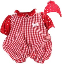 Puppen Kleider rot karierter