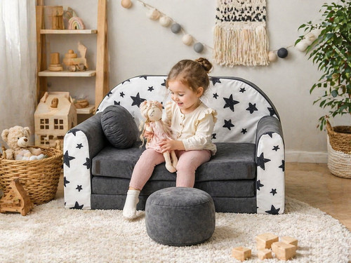 Kinder 3in1 sofa bett - kinder, hocker