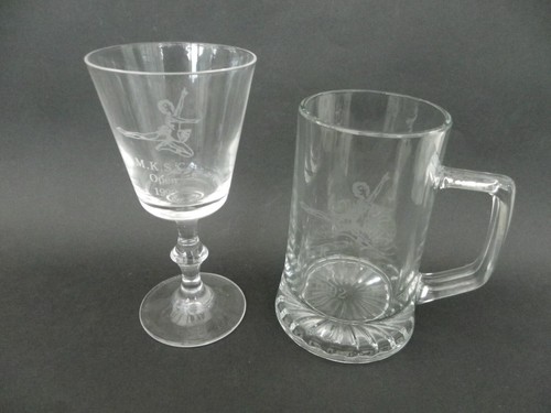 Graviertes glas weinglas - graviertes, &
