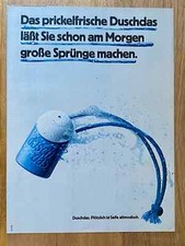 Duschdas Plötzlich ist Seife altmodisch Original 1975 Vintage Advert Werbung
